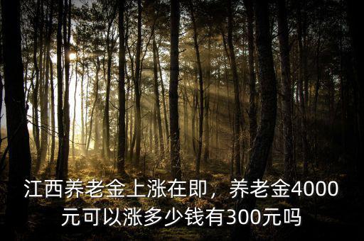 江西養(yǎng)老金上漲在即，養(yǎng)老金4000元可以漲多少錢(qián)有300元嗎