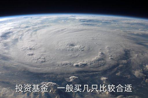 投資基金，一般買幾只比較合適