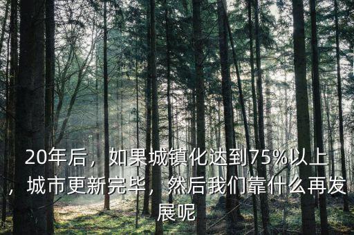 20年后，如果城鎮(zhèn)化達到75%以上，城市更新完畢，然后我們靠什么再發(fā)展呢