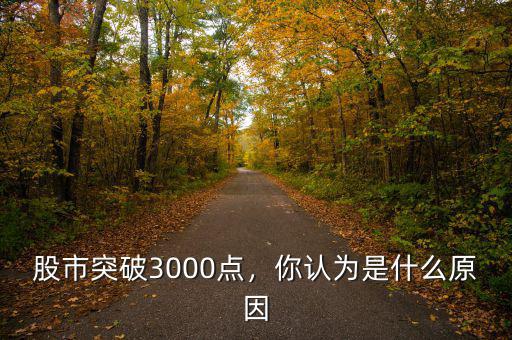 股市突破3000點，你認為是什么原因