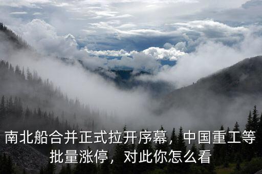 南北船合并正式拉開序幕，中國重工等批量漲停，對此你怎么看