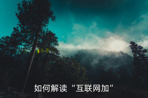 互聯網加什么怎么加,如何解讀互聯網加