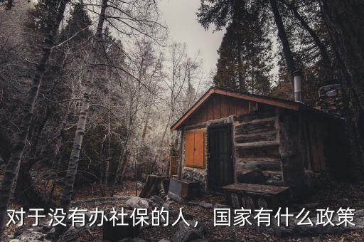 對于沒有辦社保的人，國家有什么政策