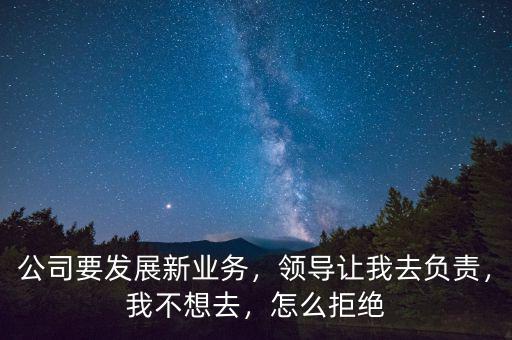 公司要發(fā)展新業(yè)務(wù)，領(lǐng)導(dǎo)讓我去負(fù)責(zé)，我不想去，怎么拒絕