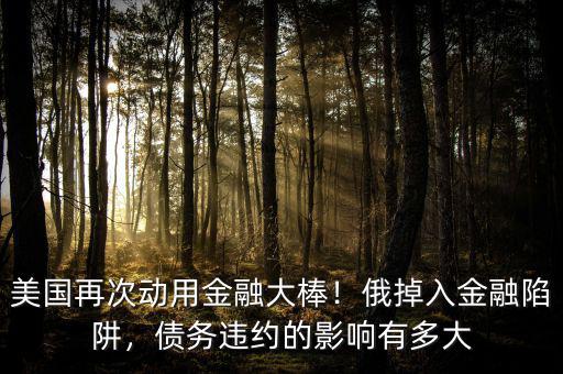 美國(guó)再次動(dòng)用金融大棒！俄掉入金融陷阱，債務(wù)違約的影響有多大