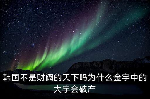 為什么財閥不會破產,為什么金宇中的大宇會破產