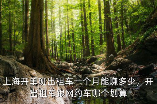 上海開單班出租車一個(gè)月能賺多少，開出租車跟網(wǎng)約車哪個(gè)劃算