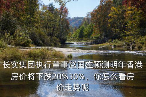 長實集團(tuán)執(zhí)行董事趙國雄預(yù)測明年香港房價將下跌20%30%，你怎么看房價走勢呢