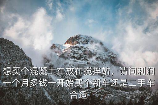 想買(mǎi)個(gè)混凝土車(chē)放在攪拌站，請(qǐng)問(wèn)利潤(rùn)一個(gè)月多錢(qián)一開(kāi)始買(mǎi)個(gè)新車(chē)還是二手車(chē)合適