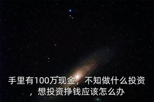 手里有100萬現(xiàn)金，不知做什么投資，想投資掙錢應(yīng)該怎么辦