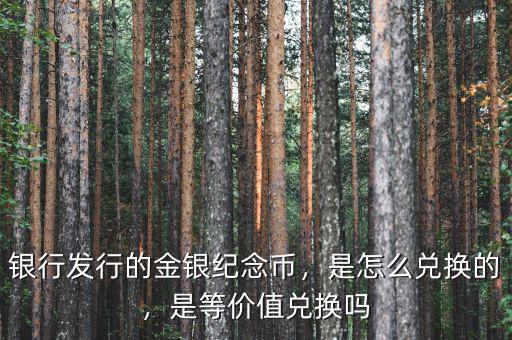 銀行發(fā)行的金銀紀(jì)念幣，是怎么兌換的，是等價值兌換嗎
