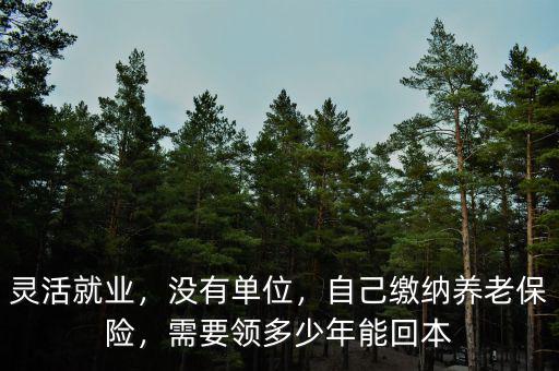 靈活就業(yè)，沒有單位，自己繳納養(yǎng)老保險，需要領(lǐng)多少年能回本