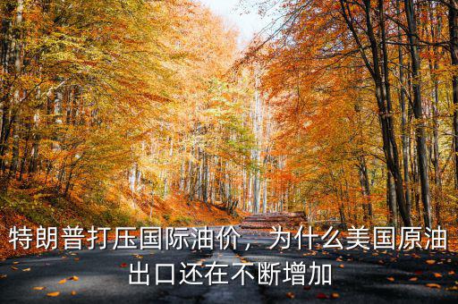 特朗普打壓國際油價，為什么美國原油出口還在不斷增加