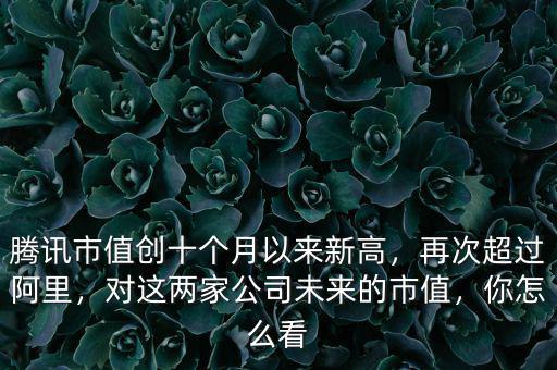 騰訊市值創(chuàng)十個月以來新高，再次超過阿里，對這兩家公司未來的市值，你怎么看