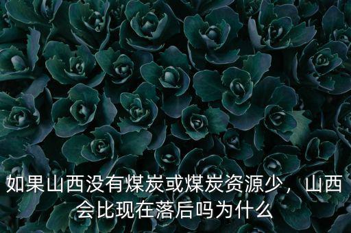 如果山西沒有煤炭或煤炭資源少，山西會(huì)比現(xiàn)在落后嗎為什么