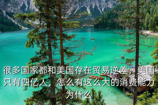 很多國(guó)家都和美國(guó)存在貿(mào)易逆差，美國(guó)只有四億人，怎么有這么大的消費(fèi)能力為什么