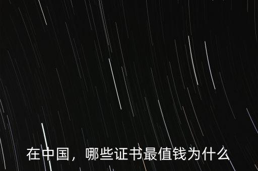 在中國(guó)，哪些證書最值錢為什么