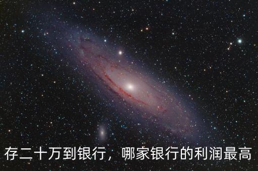 存二十萬到銀行，哪家銀行的利潤最高