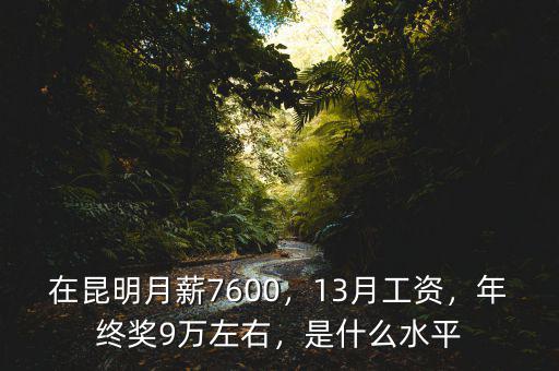在昆明月薪7600，13月工資，年終獎(jiǎng)9萬(wàn)左右，是什么水平