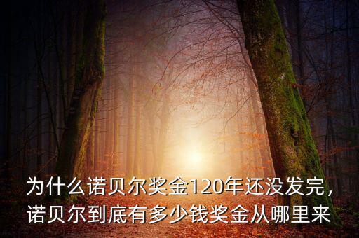 為什么諾貝爾獎金120年還沒發(fā)完，諾貝爾到底有多少錢獎金從哪里來