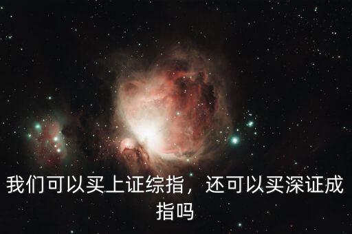 我們可以買上證綜指，還可以買深證成指嗎