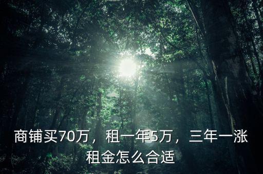 商鋪?zhàn)饨饾q多少合適,三年一漲租金。怎么合適