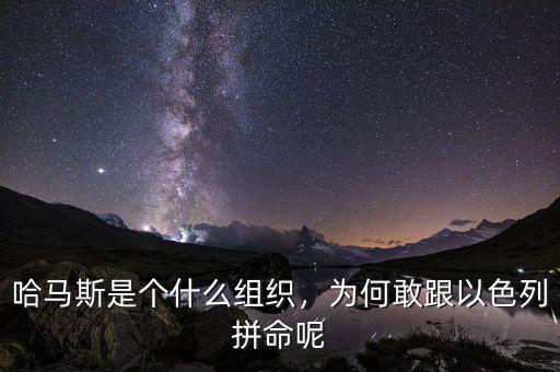哈馬斯是個什么組織，為何敢跟以色列拼命呢