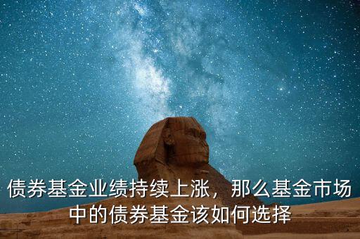 債券基金業(yè)績(jī)持續(xù)上漲，那么基金市場(chǎng)中的債券基金該如何選擇