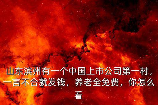 山東濱州有一個中國上市公司第一村，一言不合就發(fā)錢，養(yǎng)老全免費，你怎么看