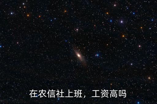 在農信社上班，工資高嗎