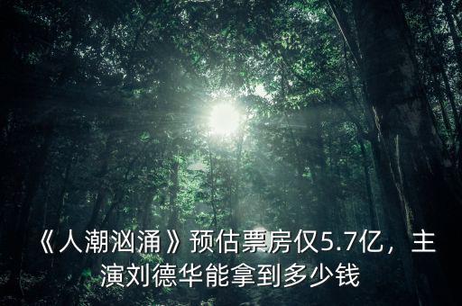《人潮洶涌》預(yù)估票房?jī)H5.7億，主演劉德華能拿到多少錢(qián)
