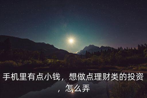 手機(jī)里有點(diǎn)小錢，想做點(diǎn)理財(cái)類的投資，怎么弄