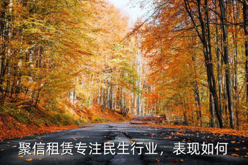 聚信租賃專注民生行業(yè)，表現(xiàn)如何