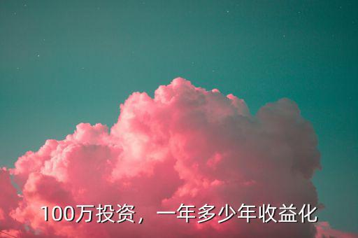 100萬投資，一年多少年收益化