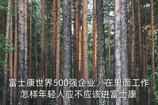 富士康世界500強企業(yè)，在里面工作怎樣年輕人應(yīng)不應(yīng)該進富士康