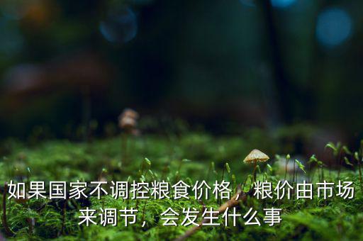 如果國家不調(diào)控糧食價格，糧價由市場來調(diào)節(jié)，會發(fā)生什么事