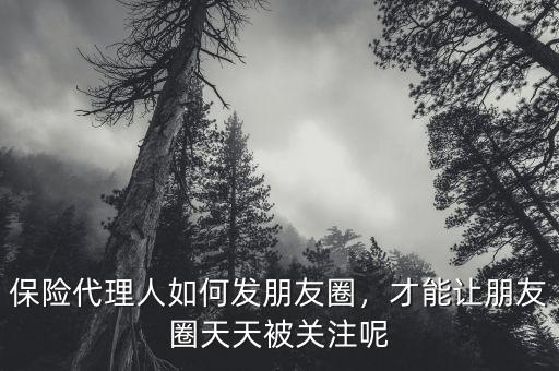 保險(xiǎn)代理人如何發(fā)朋友圈，才能讓朋友圈天天被關(guān)注呢