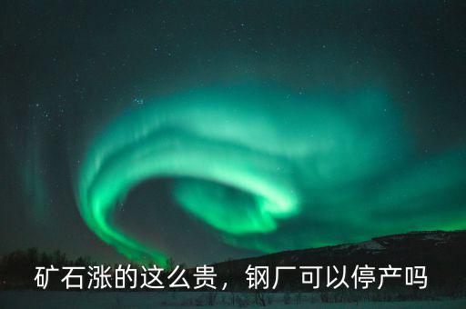 礦石漲的這么貴，鋼廠可以停產(chǎn)嗎
