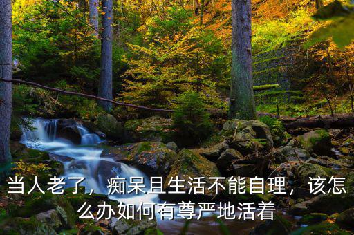 當(dāng)人老了，癡呆且生活不能自理，該怎么辦如何有尊嚴(yán)地活著