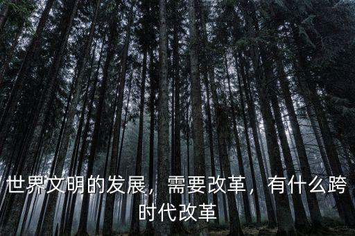 世界文明的發(fā)展，需要改革，有什么跨時(shí)代改革