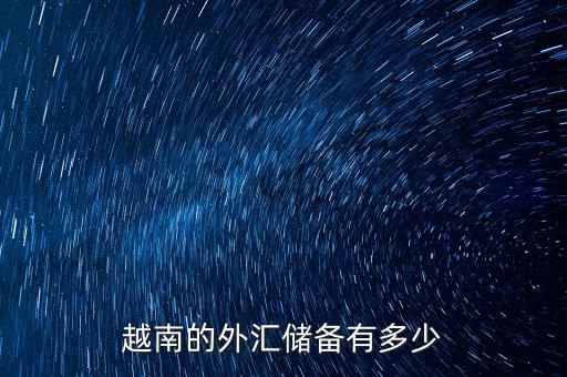 越南的外匯儲(chǔ)備有多少