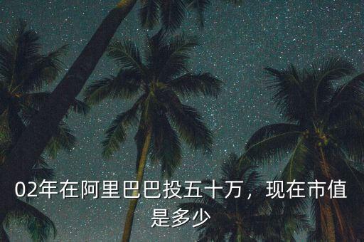 02年在阿里巴巴投五十萬(wàn)，現(xiàn)在市值是多少