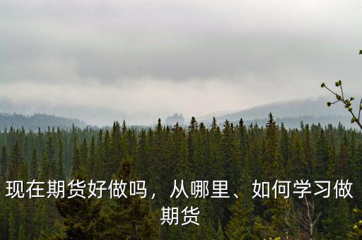 現(xiàn)在期貨好做嗎，從哪里、如何學習做期貨