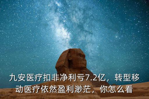 九安醫(yī)療扣非凈利虧7.2億，轉(zhuǎn)型移動醫(yī)療依然盈利渺茫，你怎么看