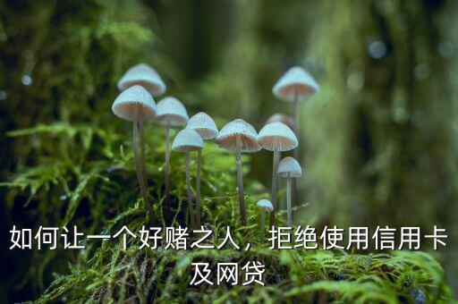 如何讓一個好賭之人，拒絕使用信用卡及網(wǎng)貸