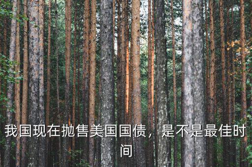 我國現(xiàn)在拋售美國國債，是不是最佳時間