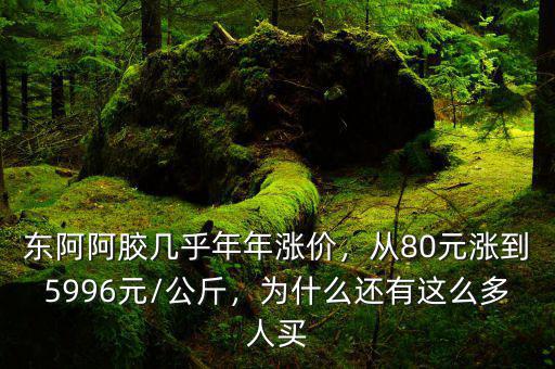 東阿阿膠幾乎年年漲價(jià)，從80元漲到5996元/公斤，為什么還有這么多人買