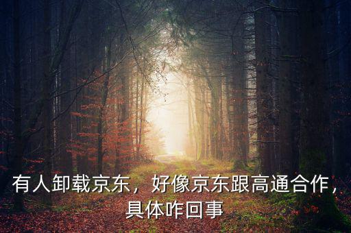 有人卸載京東，好像京東跟高通合作，具體咋回事