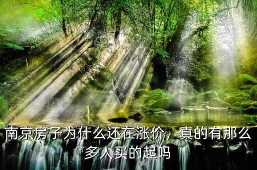 南京房子為什么還在漲價，真的有那么多人買的起嗎