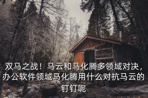 雙馬之戰(zhàn)！馬云和馬化騰多領(lǐng)域?qū)Q，辦公軟件領(lǐng)域馬化騰用什么對抗馬云的釘釘呢